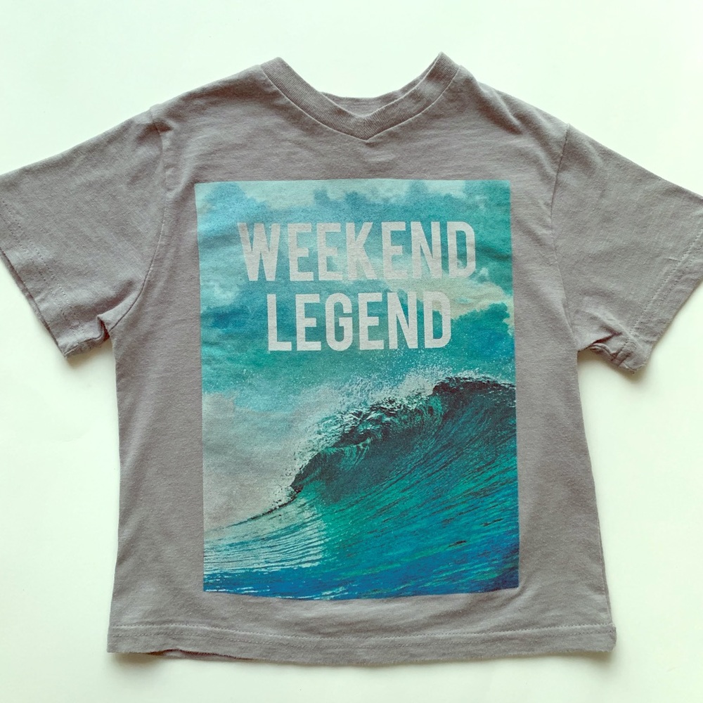 Boys Gray Surf T-shirt 4T